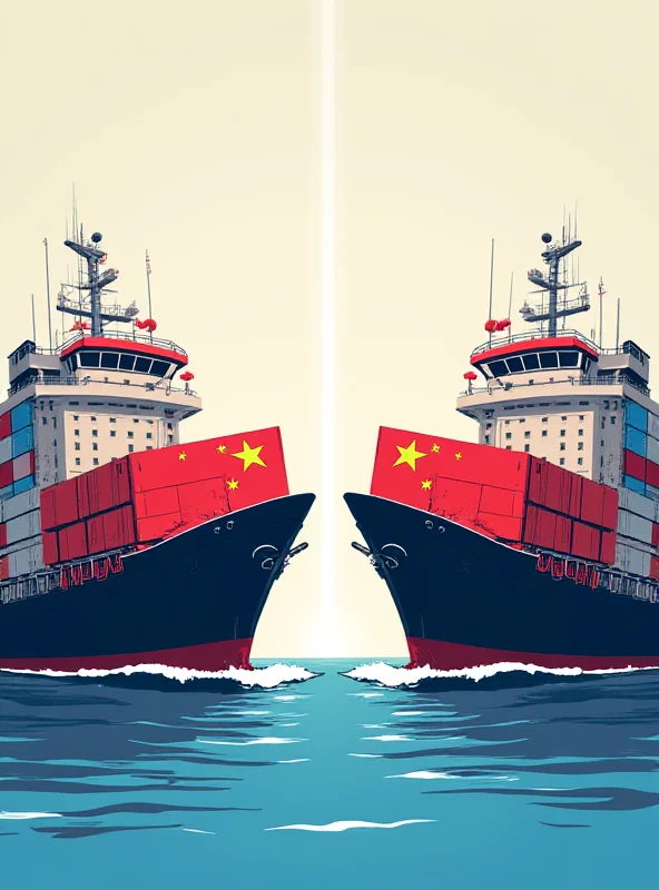 A visual representation of escalating trade tariffs between the US and China