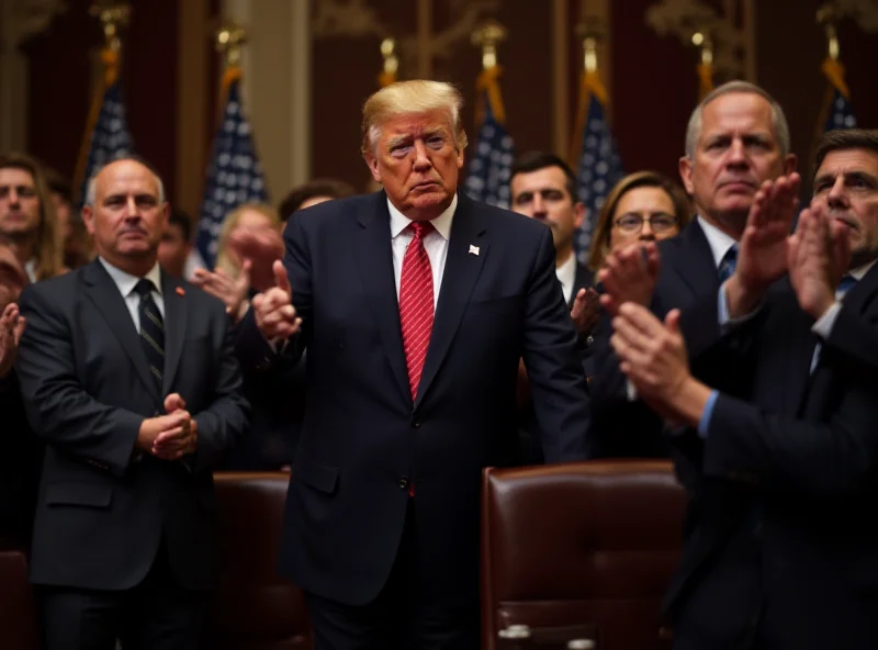 Democrats protesting during Trump's speech to Congress