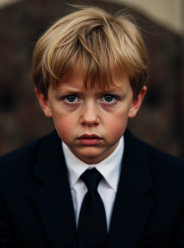 Barron Trump looking thoughtful