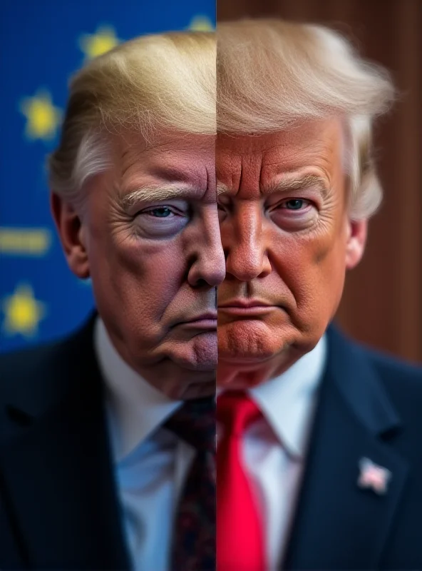 A split image showing Vladimir Putin on one side and Donald Trump on the other, symbolizing the challenges faced by Europe.