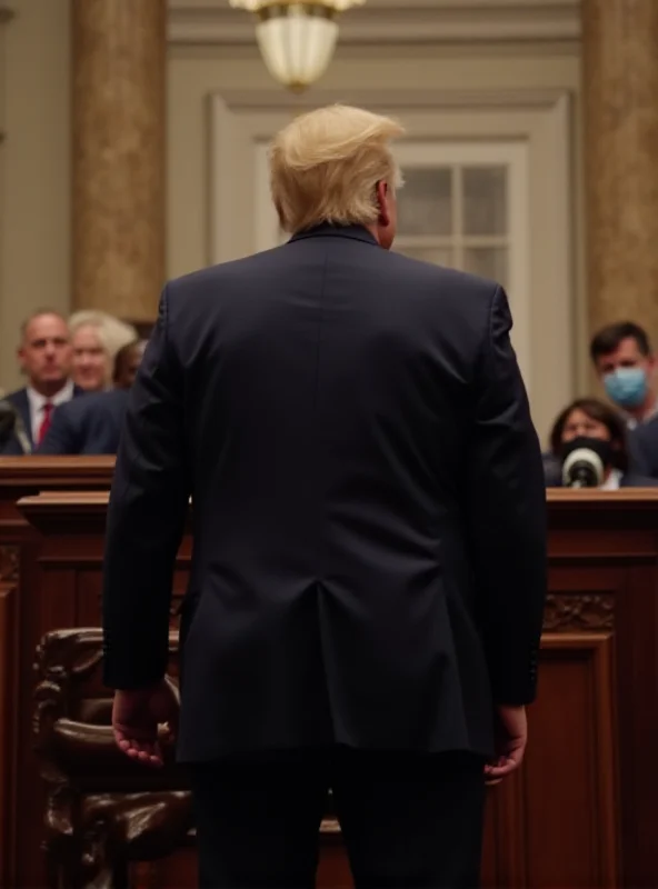 JD Vance standing behind Donald Trump during a speech.