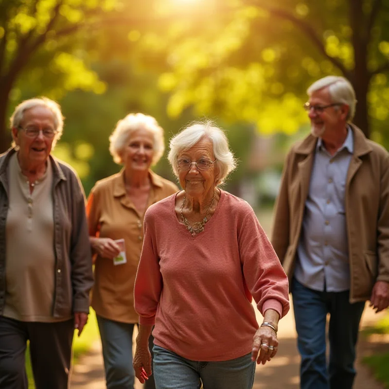 A group of diverse senior citizens smiling and enjoying time together outdoors, representing the beneficiaries of the Social Security Fairness Act.