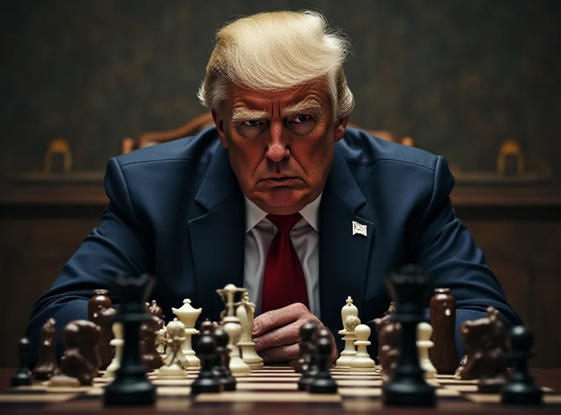 Donald Trump playing chess, symbolizing strategic thinking.