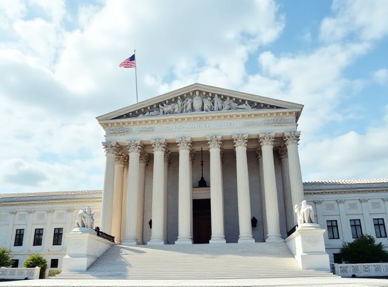 Illustration of the Supreme Court building in Washington D.C.