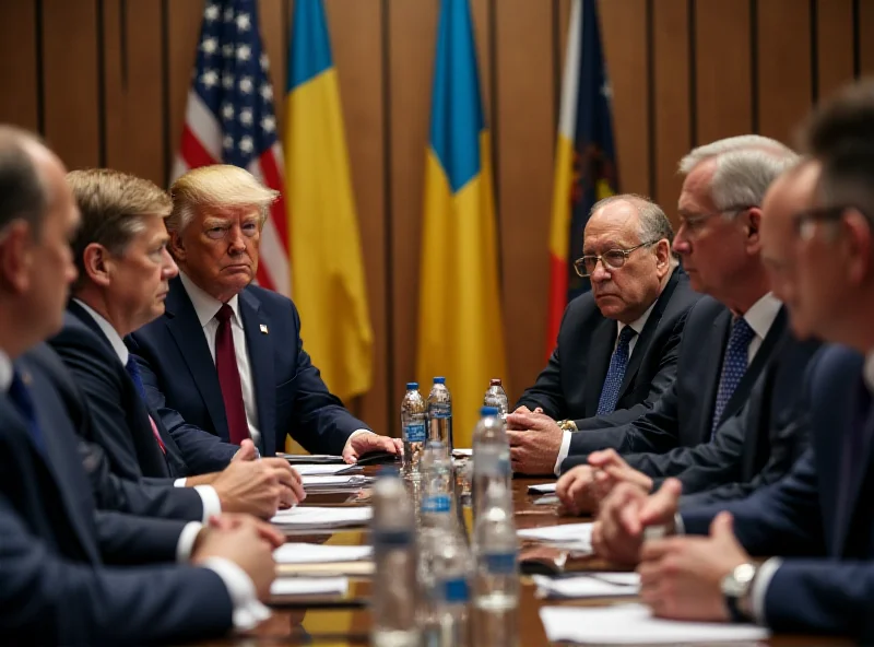 Image of a tense meeting between US and Ukrainian officials.