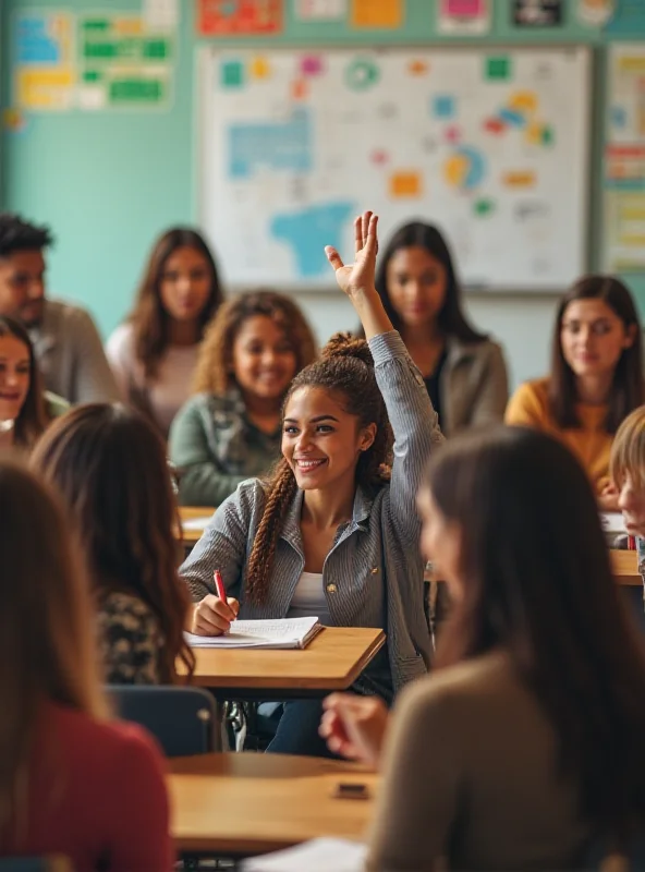 A diverse group of students in a classroom setting, representing the debate around DEI initiatives in education.