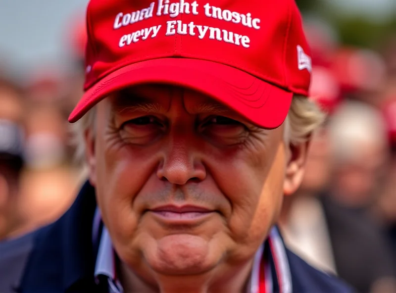 Donald Trump wearing a baseball cap that says 'I was right about everything.'