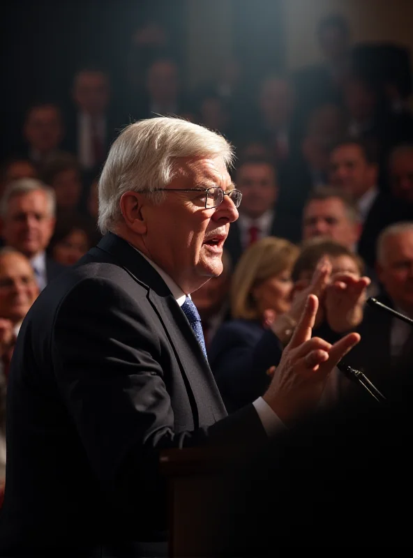 Joschka Fischer giving a speech