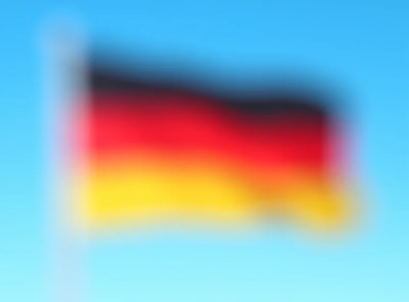 German flag waving in the wind