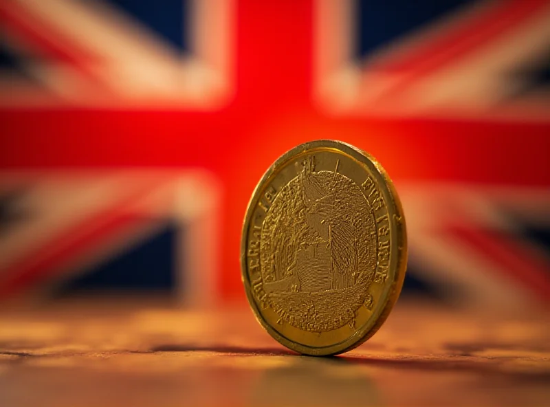 Image of a British pound coin with the Union Jack flag in the background.