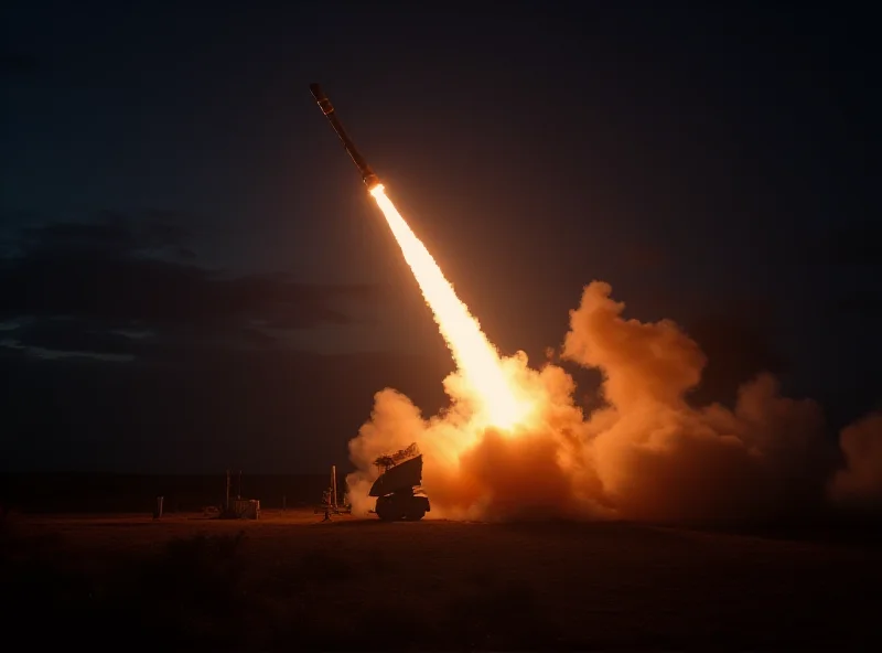 Patriot missile system launch