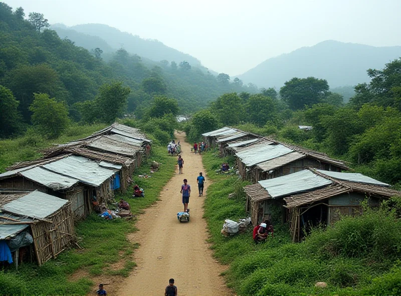 Refugee camp along the Thai-Myanmar border