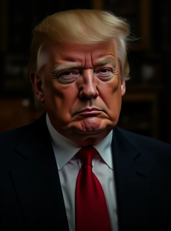 A stylized image comparing Donald Trump to Marlon Brando as Don Corleone from The Godfather. Trump is depicted wearing a suit and tie, with a similar facial expression to Corleone.