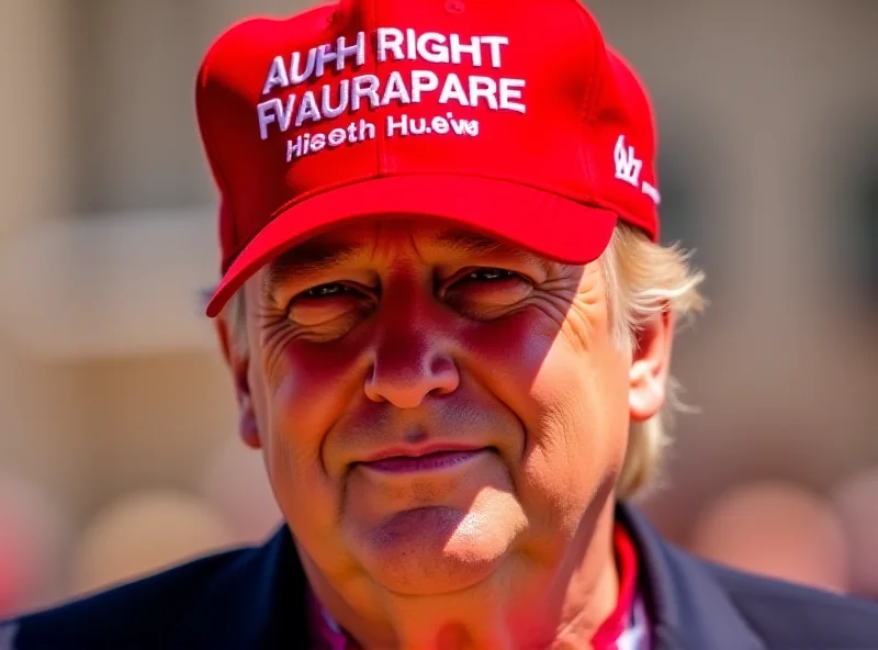 Donald Trump wearing a baseball cap that reads 'I was right about everything'.