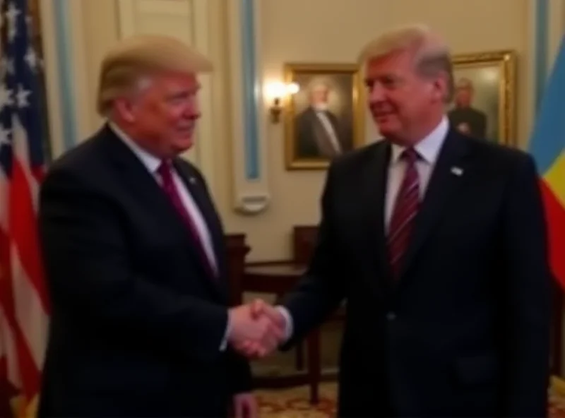 Image of Trump and Zelensky shaking hands