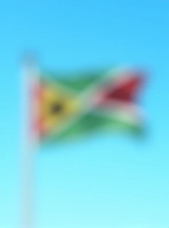 Image showcasing the flag of Suriname waving gently in the wind against a clear blue sky, symbolizing the country's upcoming leadership role.