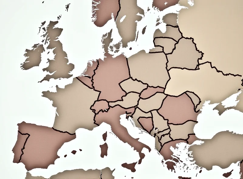 A map of Europe highlighting Ukraine and the United States.