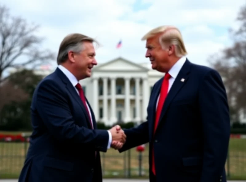 Donald Trump and Volodymyr Zelensky shaking hands at the White House.