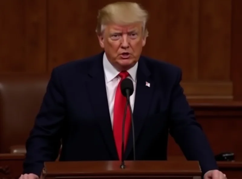 Donald Trump addressing Congress