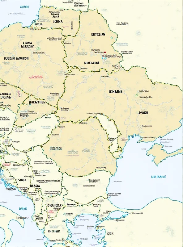 Map of the Ukraine war zone, showing changing control