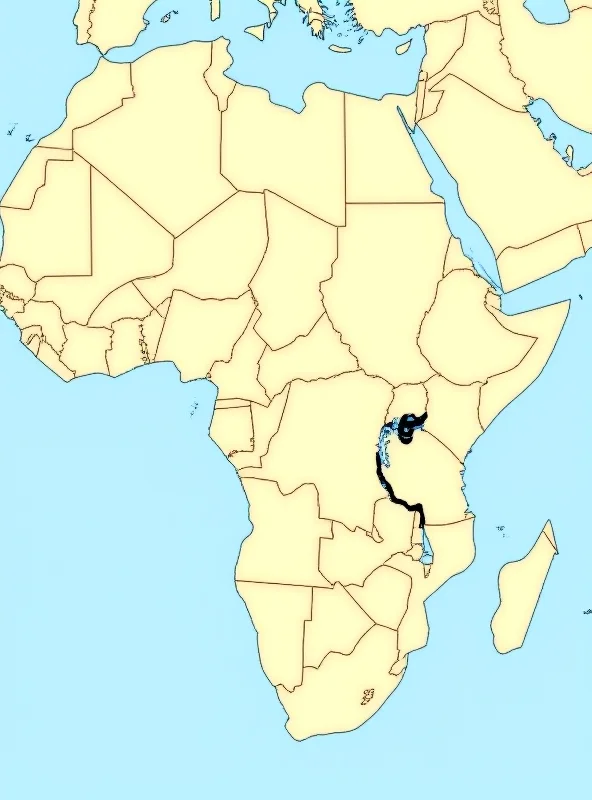 Map of Lesotho highlighting its location in Africa