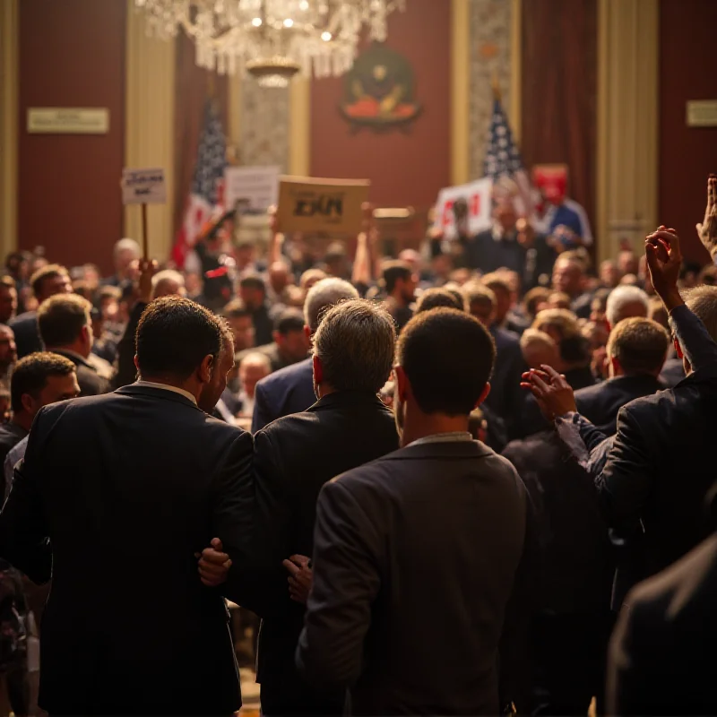 Chaos in the US Congress as Democrats protest