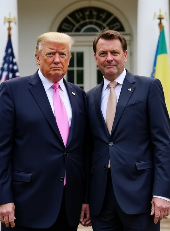 Donald Trump and Volodymyr Zelensky at the White House