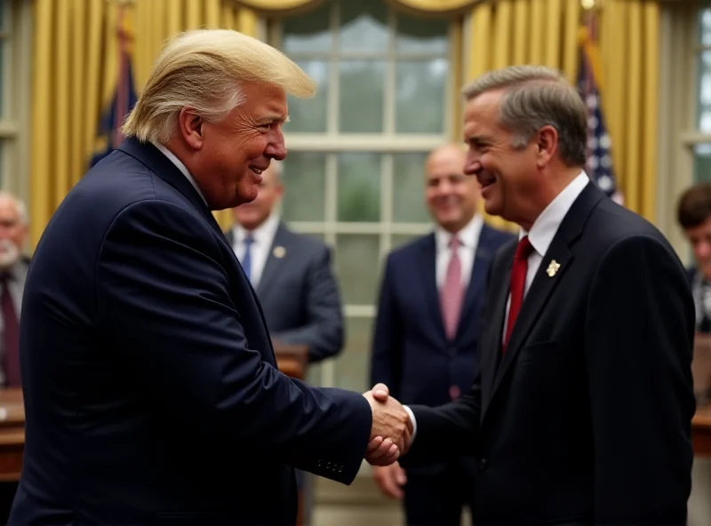President Trump meeting with Eli Sharabi in the Oval Office.