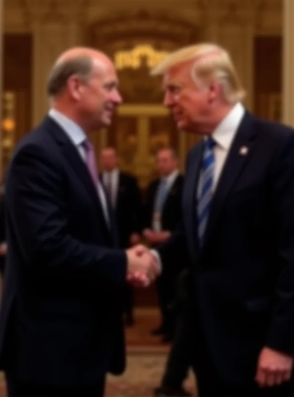 Prince William and Donald Trump shaking hands during a formal event.