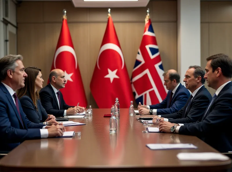 Turkish and British officials meeting in Ankara.