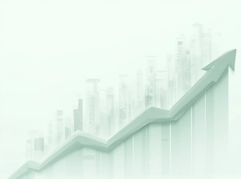 A graph showing an upward trend in GDP growth for Turkmenistan, with various economic indicators displayed in the background.