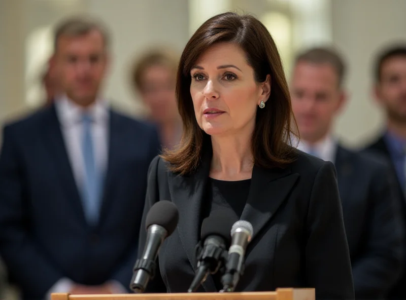 Rachel Reeves, the chancellor, speaking at a podium during a press conference.