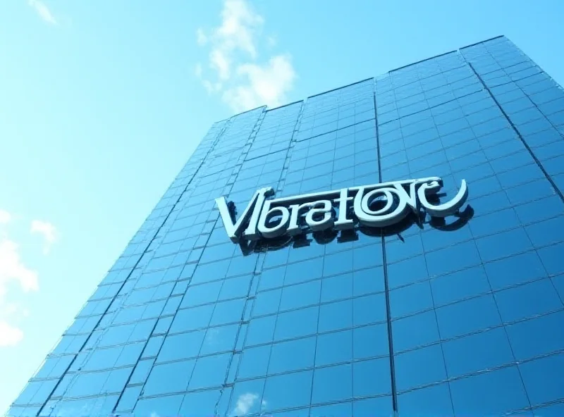 Exterior of a modern office building with Version 1 logo.