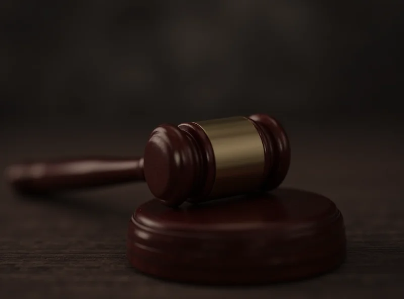 A gavel resting on a table, symbolizing legal proceedings.