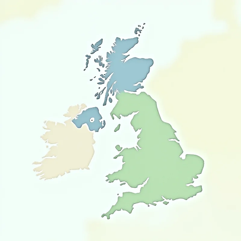 A map of the world with the United Kingdom and Europe highlighted in a positive color and the United States in a more neutral tone, symbolizing shifting alliances.