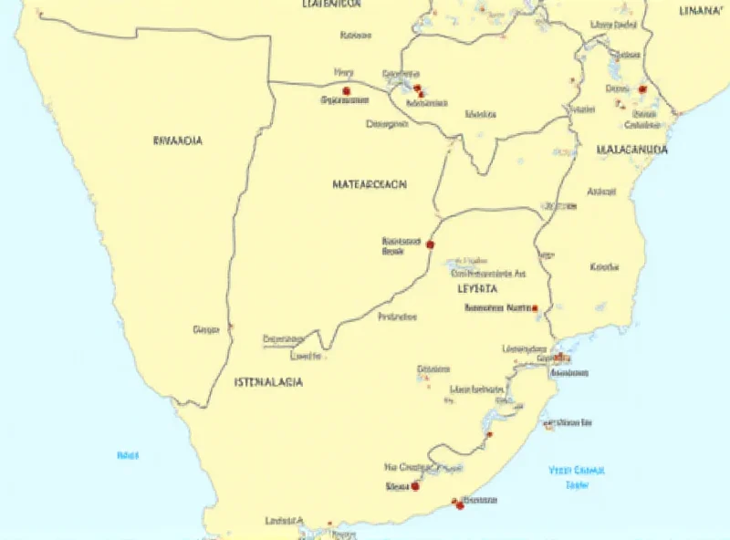 Map highlighting Rwanda and the Democratic Republic of Congo, emphasizing their proximity and shared border, with visual cues indicating potential areas of conflict and instability.