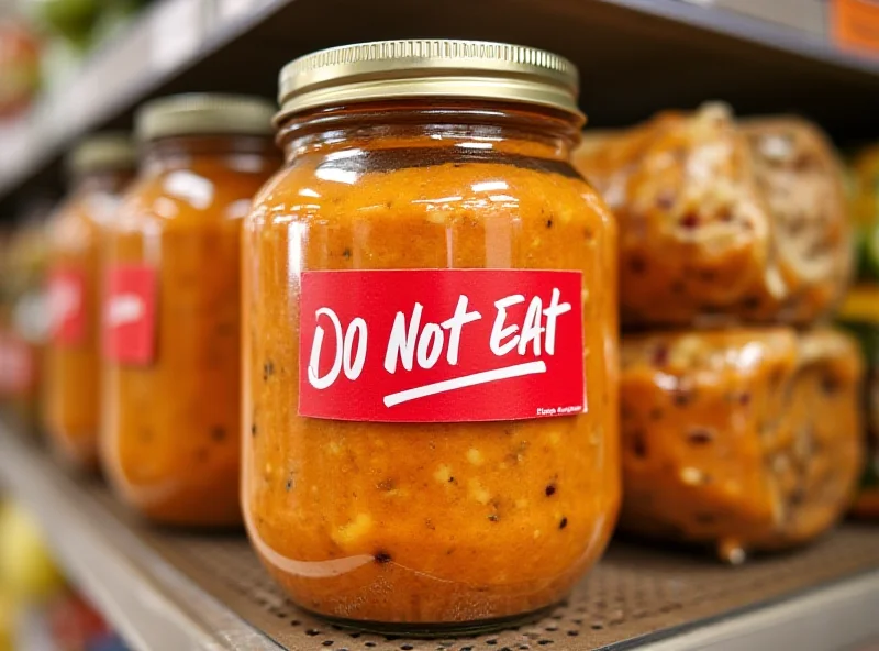 Close-up shot of a jar of sandwich topping with a 'Do Not Eat' label superimposed.