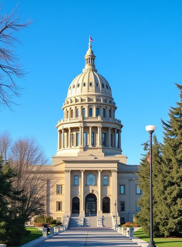 Exterior of the Idaho State Capitol Building on a sunny day.