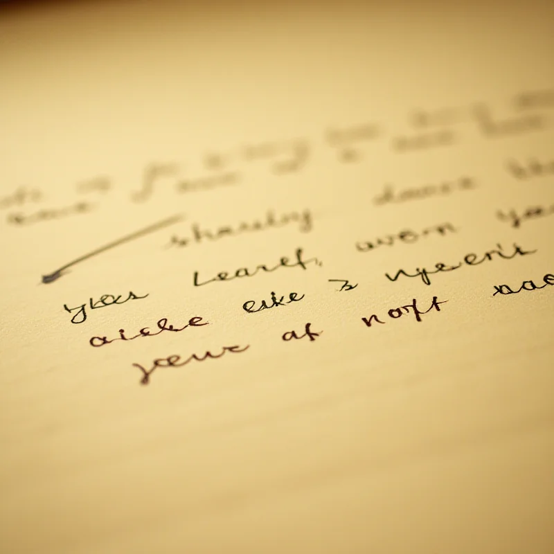 A close-up of a handwritten manuscript page by JRR Tolkien.