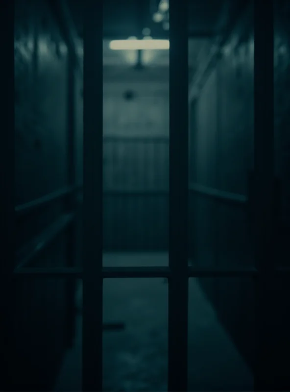 Prison bars with a blurred background