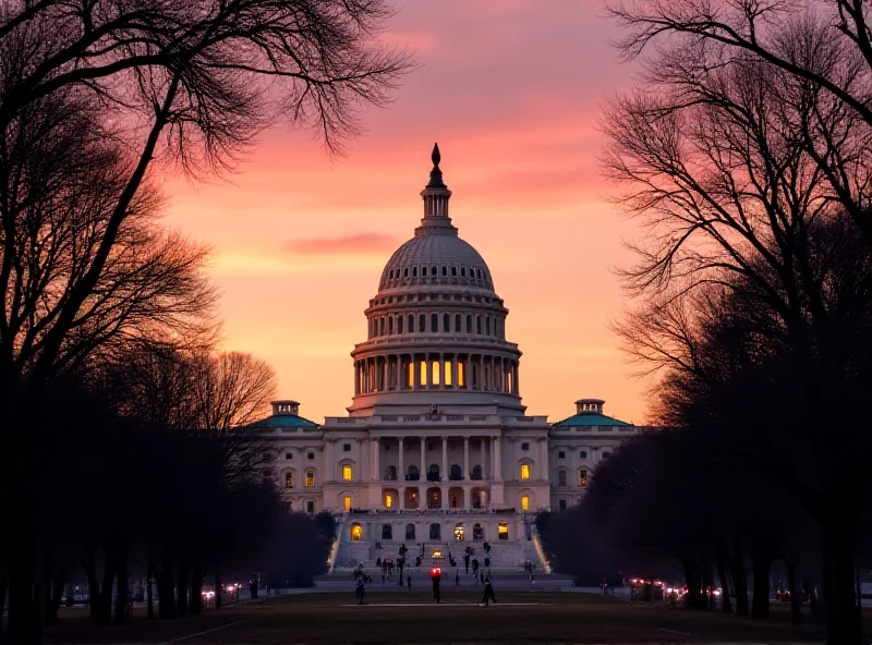 The US Capitol Building at sunset