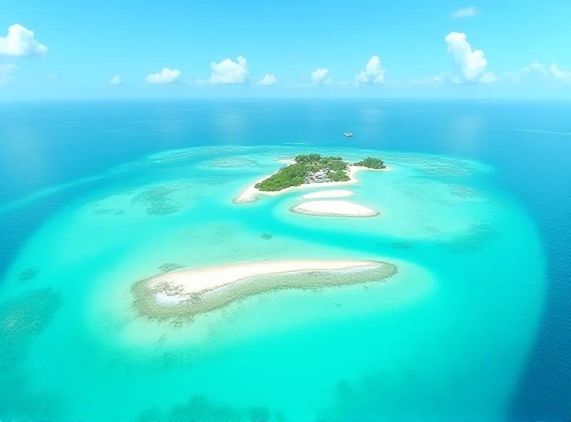 Aerial view of the Chagos Islands