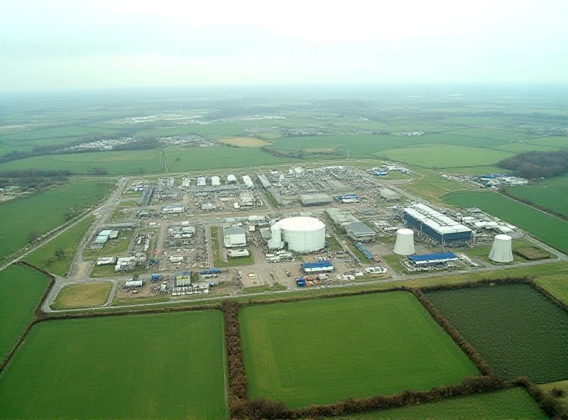 Aerial view of the Sellafield nuclear facility in Cumbria, England