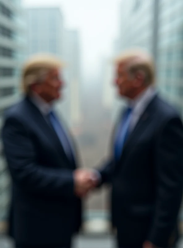 A handshake between two leaders representing the US and Ukraine, symbolizing a minerals deal.