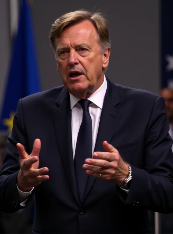 Donald Tusk speaking at a European Union summit.