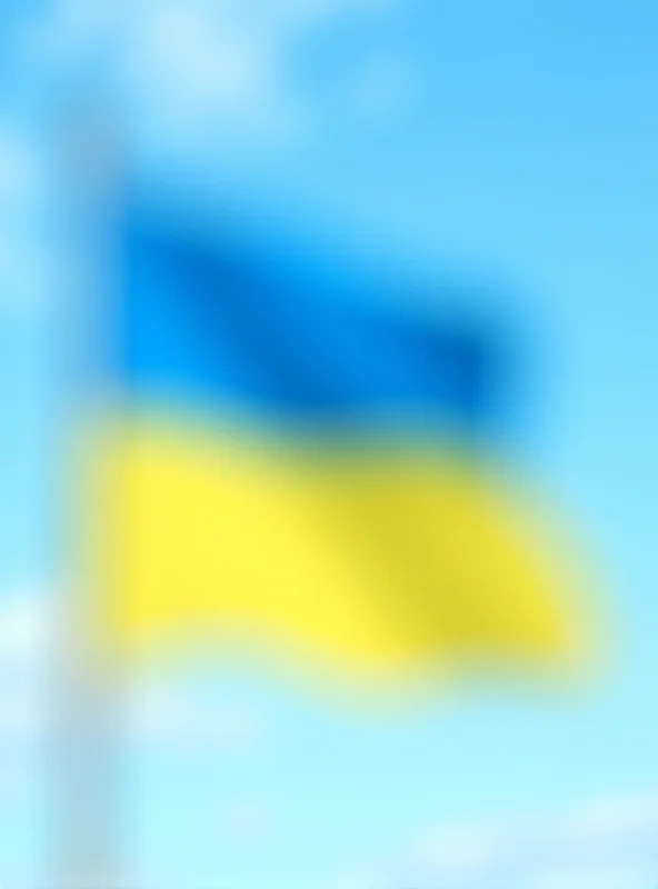 Image of the Ukrainian flag waving in the wind