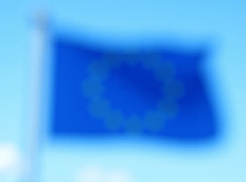 European Union flag waving in the wind