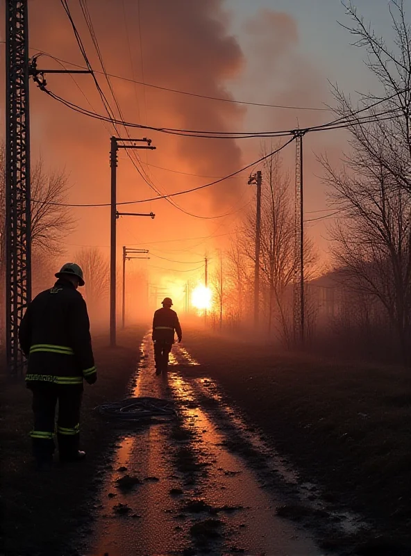 Damaged energy infrastructure in Odesa after a Russian drone strike.