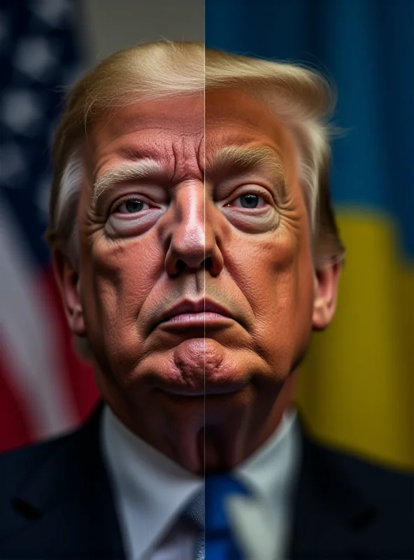 A split image showing Donald Trump on one side and Volodymyr Zelensky on the other, representing the potential shift in US-Ukraine relations.