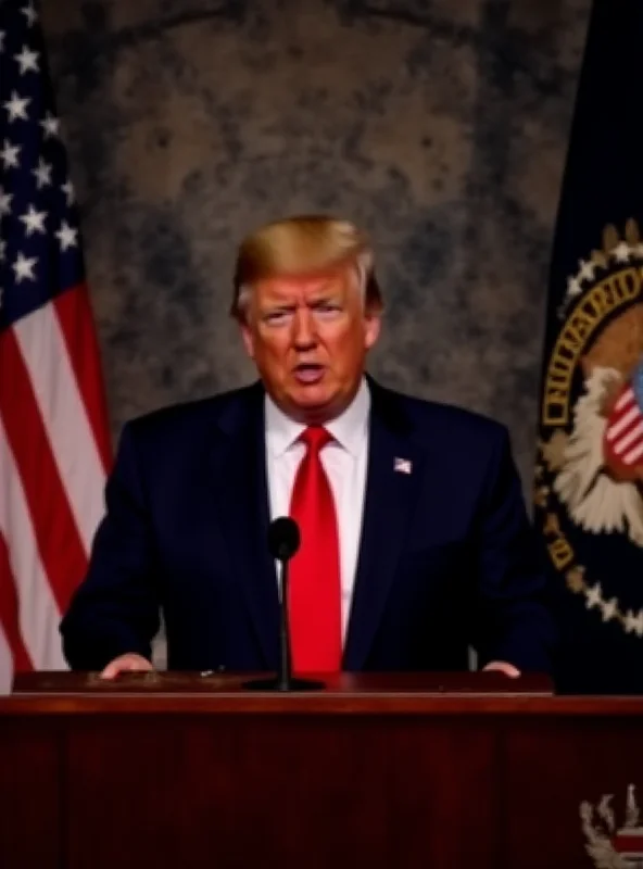 Donald Trump speaking at a podium in front of the United States Congress.